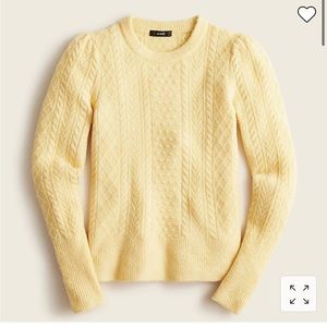 J. Crew stretch wool cable-knit crewneck sweater